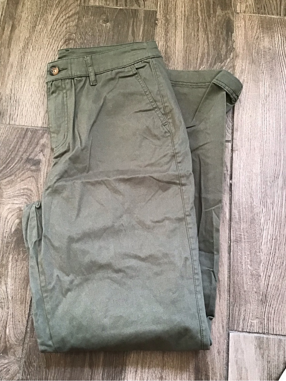 NWOT! Straight-Leg Olive Green Chino Pants - Women's Casual Trousers